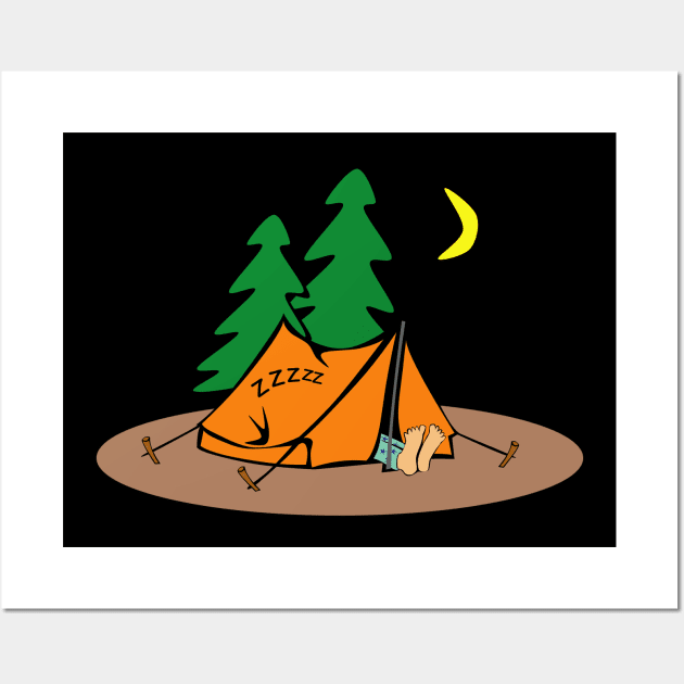 Funny Camping Life and Tent Time Lover Gift Idea Wall Art by RickandMorty